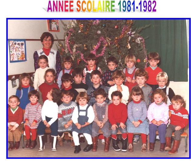 1981-1982 avec nom des élèves sur photo suivante